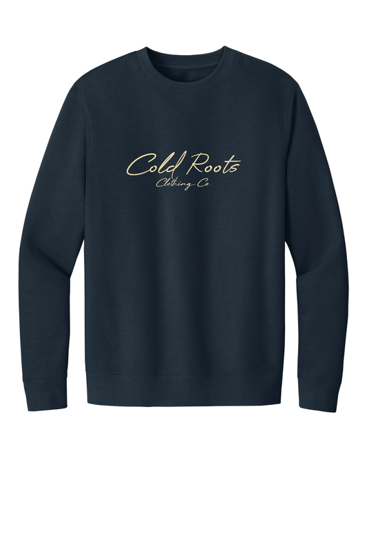 Embroidered Cold Roots Sweatshirt - Navy