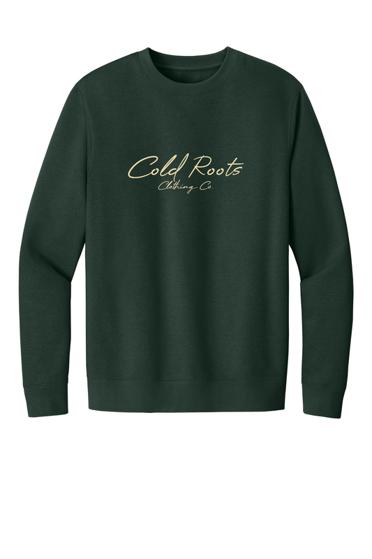 Embroidered Cold Roots Sweatshirt - Forest Green